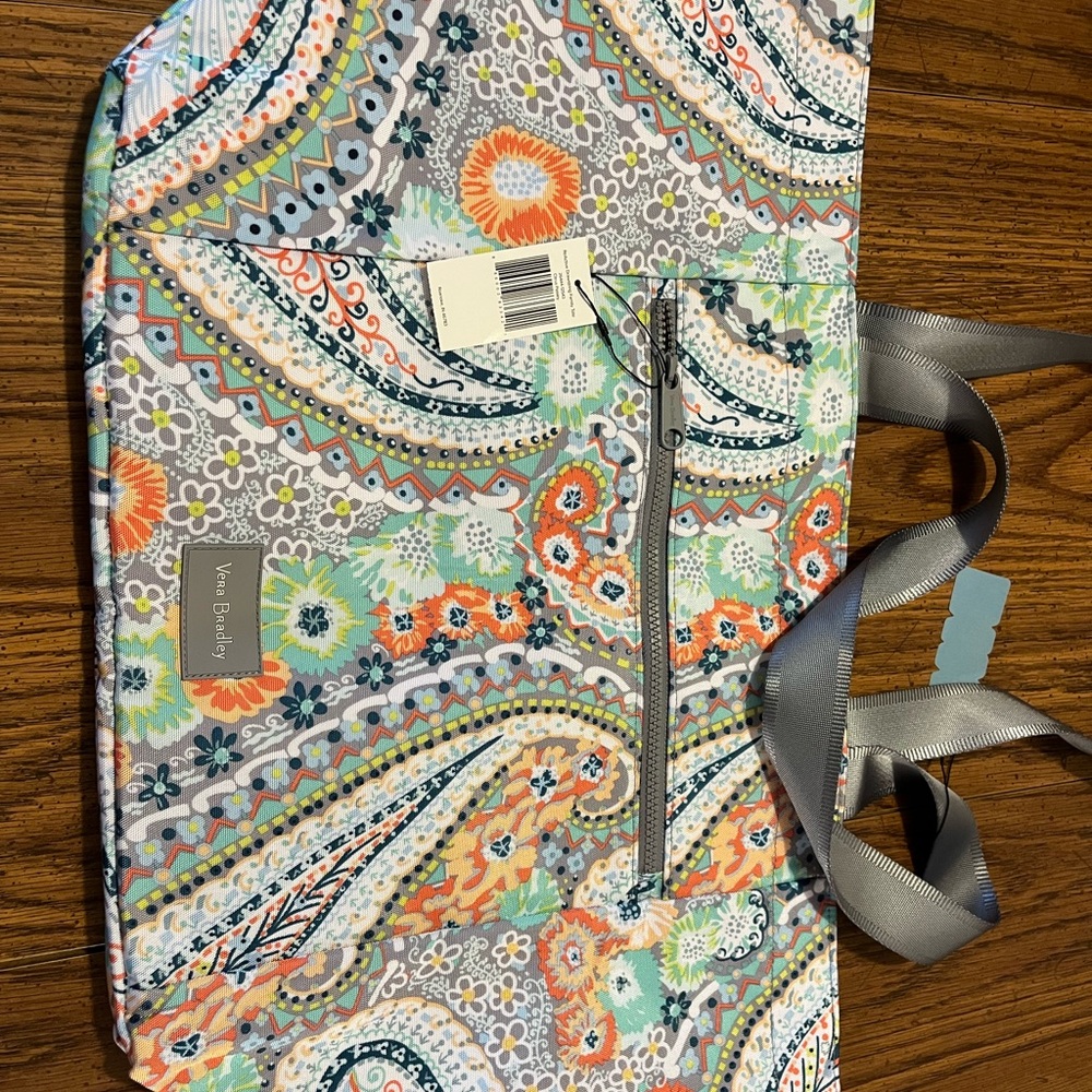 Vera Bradley Orange and Blue Paisley Tote